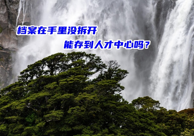 档案在手里没拆开能存到人才中心吗？