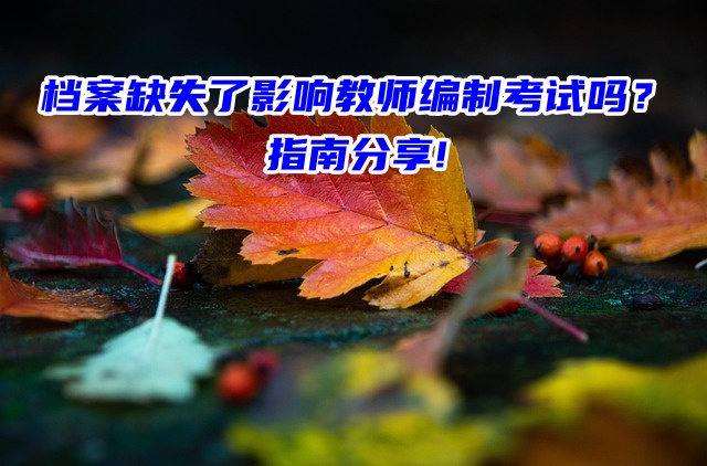 档案缺失了影响教师编制考试吗？指南分享!