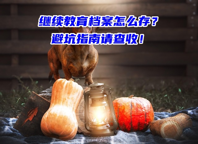 继续教育档案怎么存？避坑指南请查收！