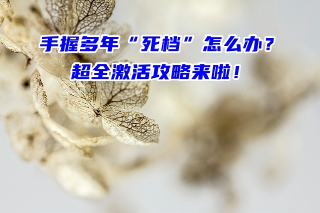 手握多年“死档”怎么办？超全激活攻略来啦！