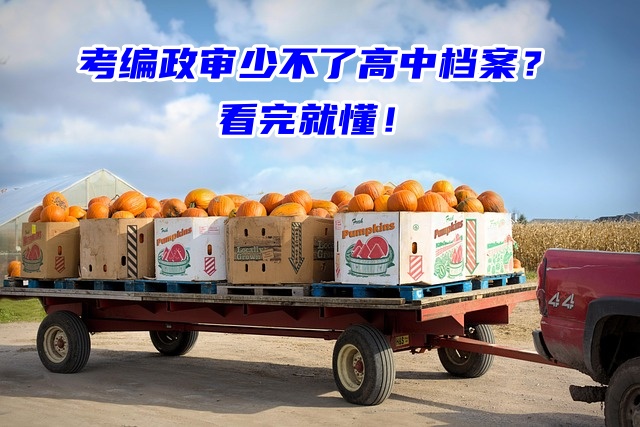 考编政审少不了高中档案？看完就懂！