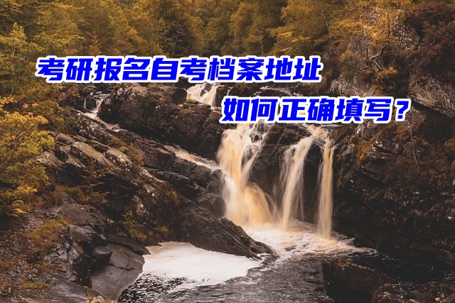 考研报名自考档案地址如何正确填写？