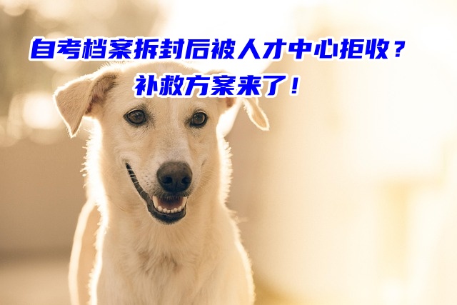 自考档案拆封后被人才中心拒收？补救方案来了！