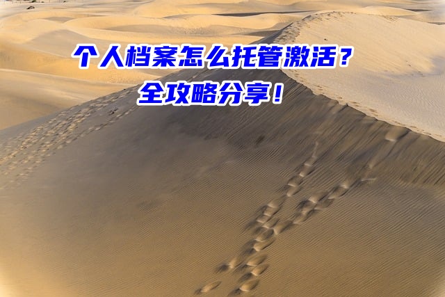 个人档案怎么托管激活？全攻略分享！