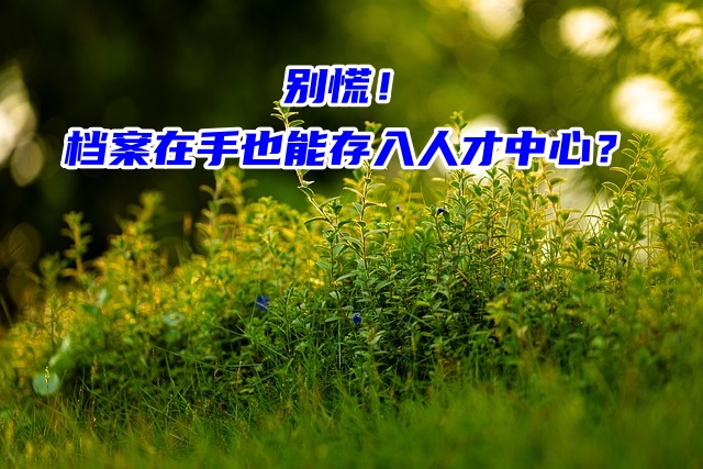 别慌！档案在手也能存入人才中心？