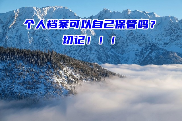 个人档案可以自己保管吗？当然不行会变成死档！