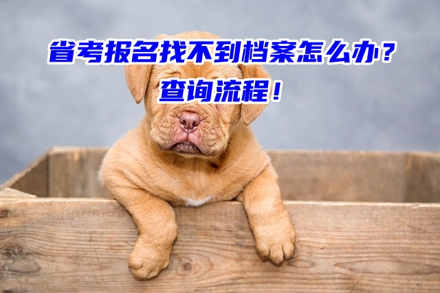省考报名找不到档案怎么办？查询流程！