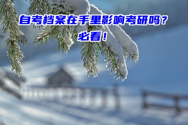 自考档案在手里影响考研吗？必看！