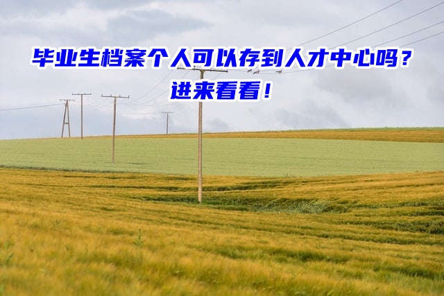 毕业生档案个人可以存到人才中心吗？进来看看！